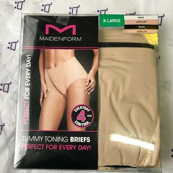 4 pack Maidenform Women/'s Tummy Toning Comfort Leg Shaping Briefs 2XL New